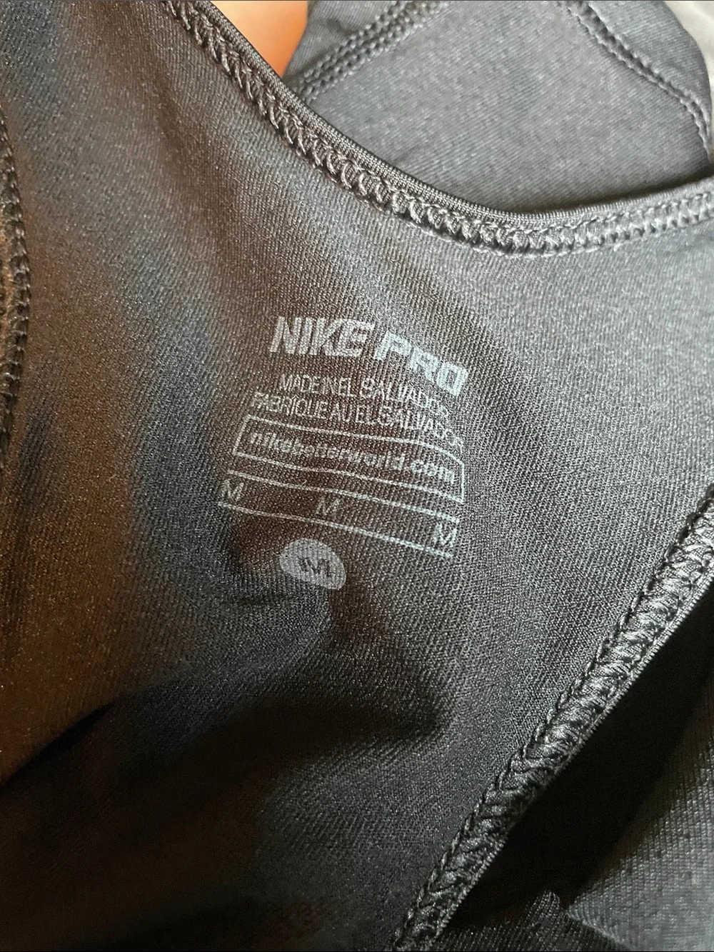 G9 Nike Pro Black Racerback Athletic Tank with Silver Patterned Swoosh